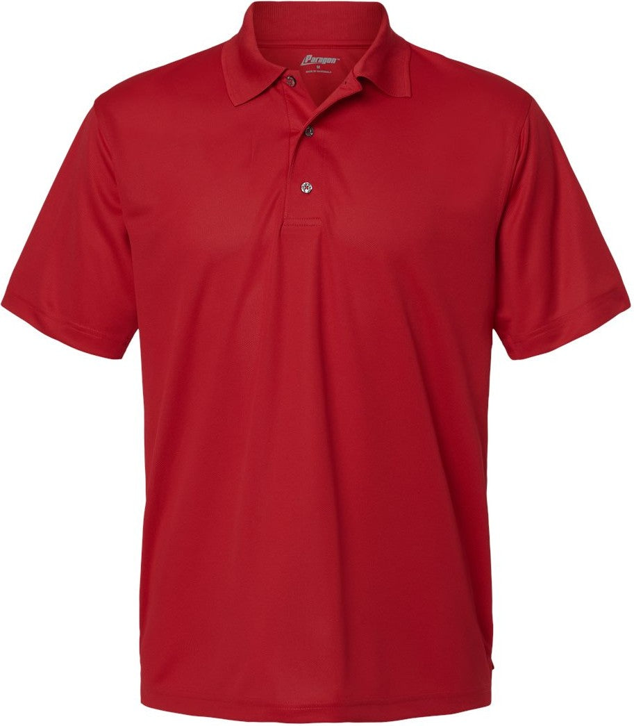 Front View of Cardinal Saratoga Performance Mini Mesh Polo - 100