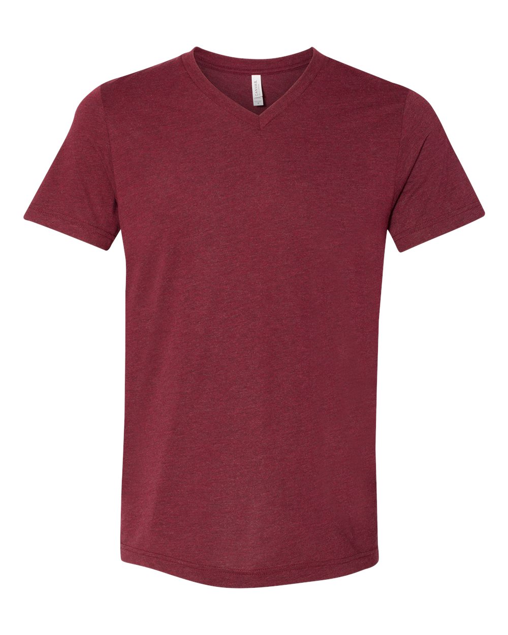 Front View of Cardinal Triblend Triblend V-Neck Short Sleeve Tee - 3415