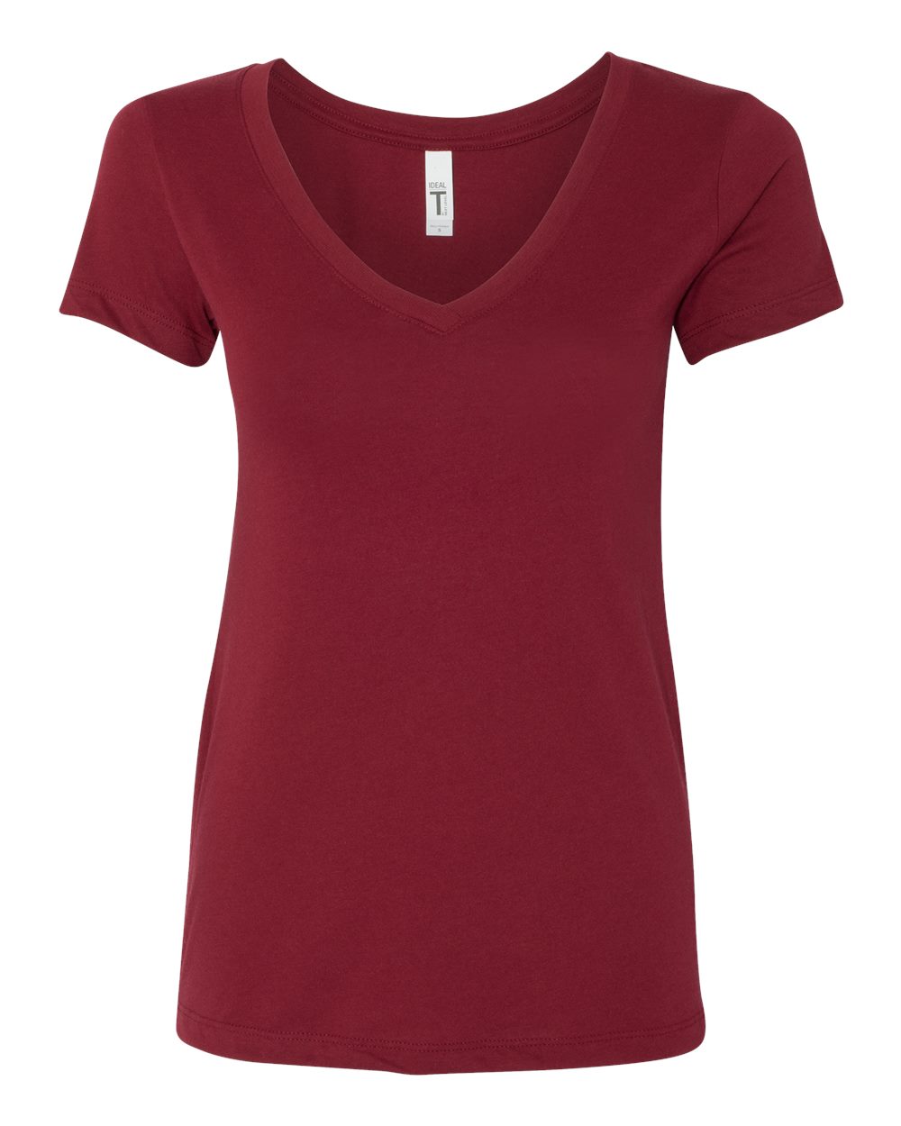 Front View of Cardinal Women's Ideal V-Neck T-Shirt - 1540