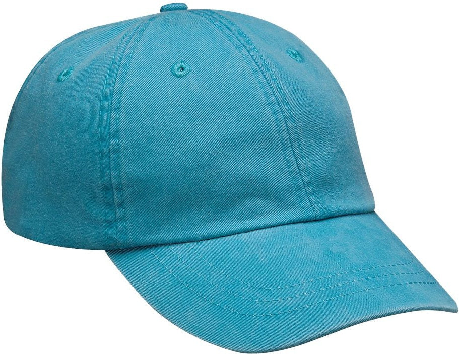 Front View of Caribbean Blue Essentials Pigment Dyed Cap - EP101