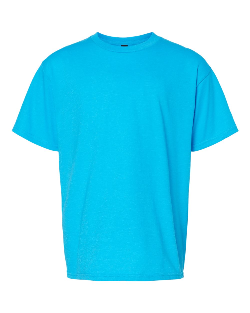 Front View of Caribbean Mist Softstyle® Youth CVC T-Shirt - 64000BCVC