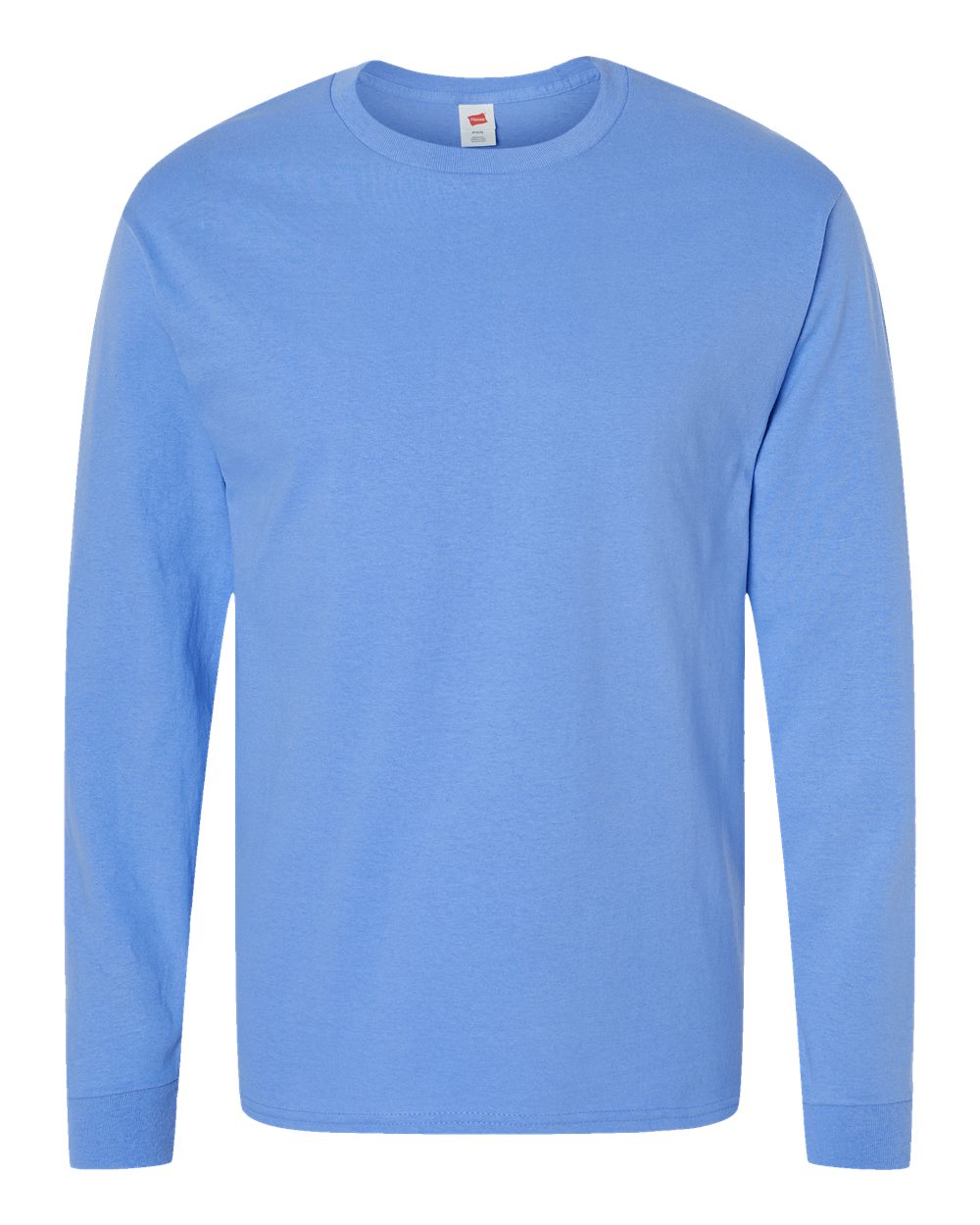 Front View of Carolina Blue Essential-T Long Sleeve T-Shirt - 5286