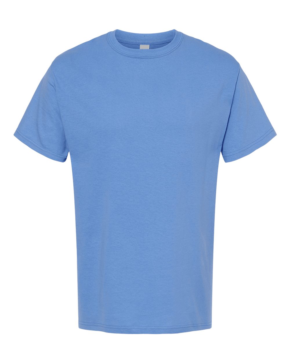 Front View of Carolina Blue Gold Soft Touch T-Shirt - 4800