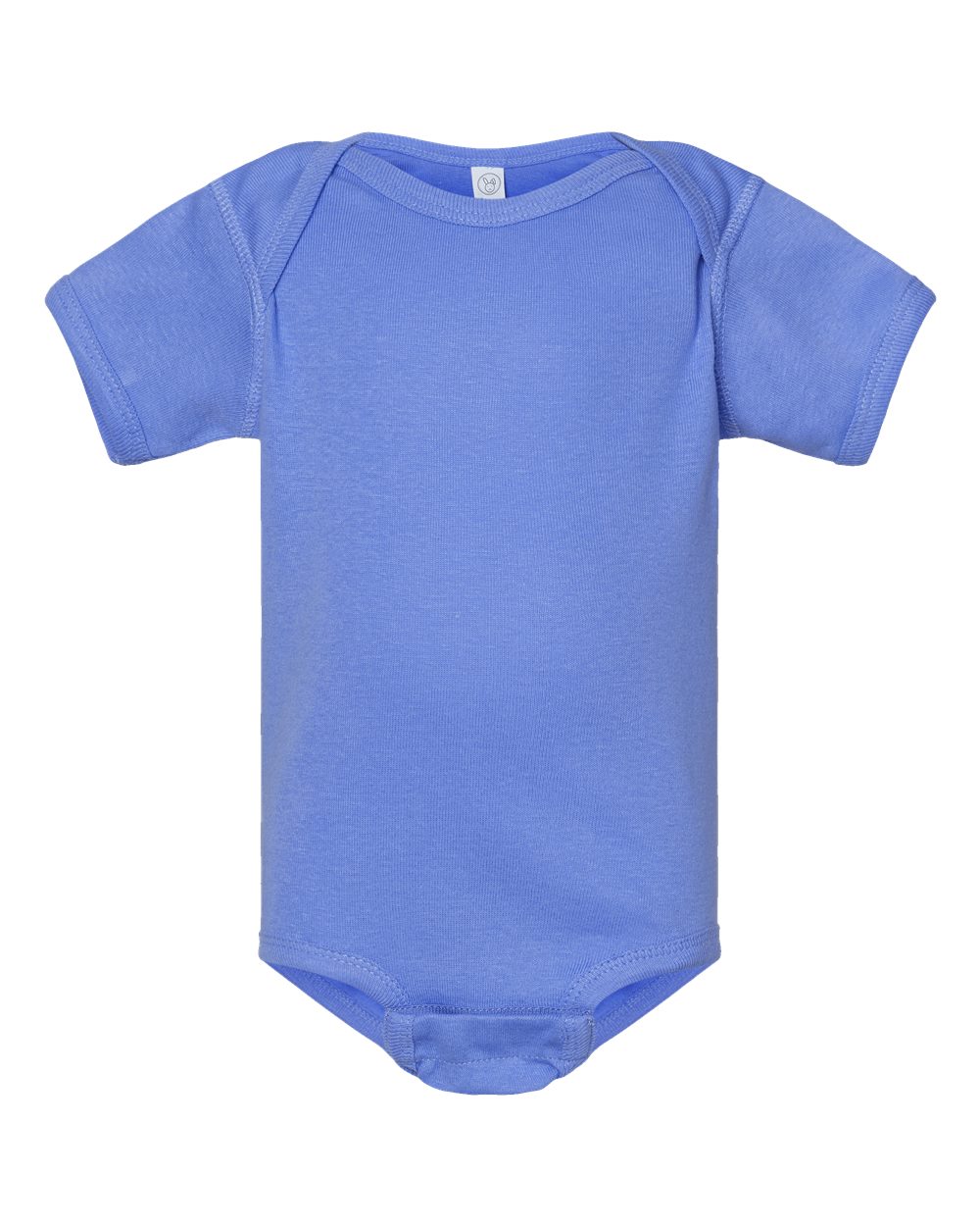 Front View of Carolina Blue Infant Baby Rib Bodysuit - 4400