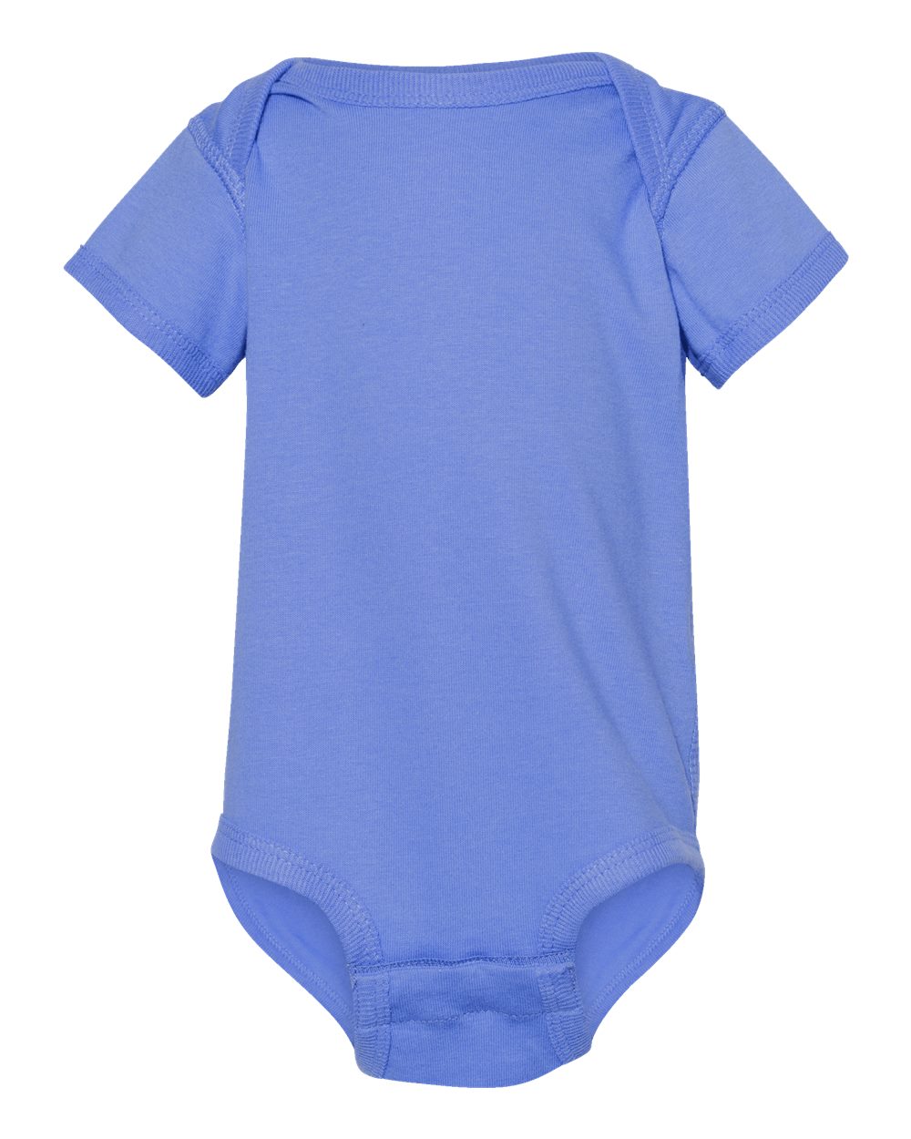 Front View of Carolina Blue Infant Fine Jersey Bodysuit - 4424