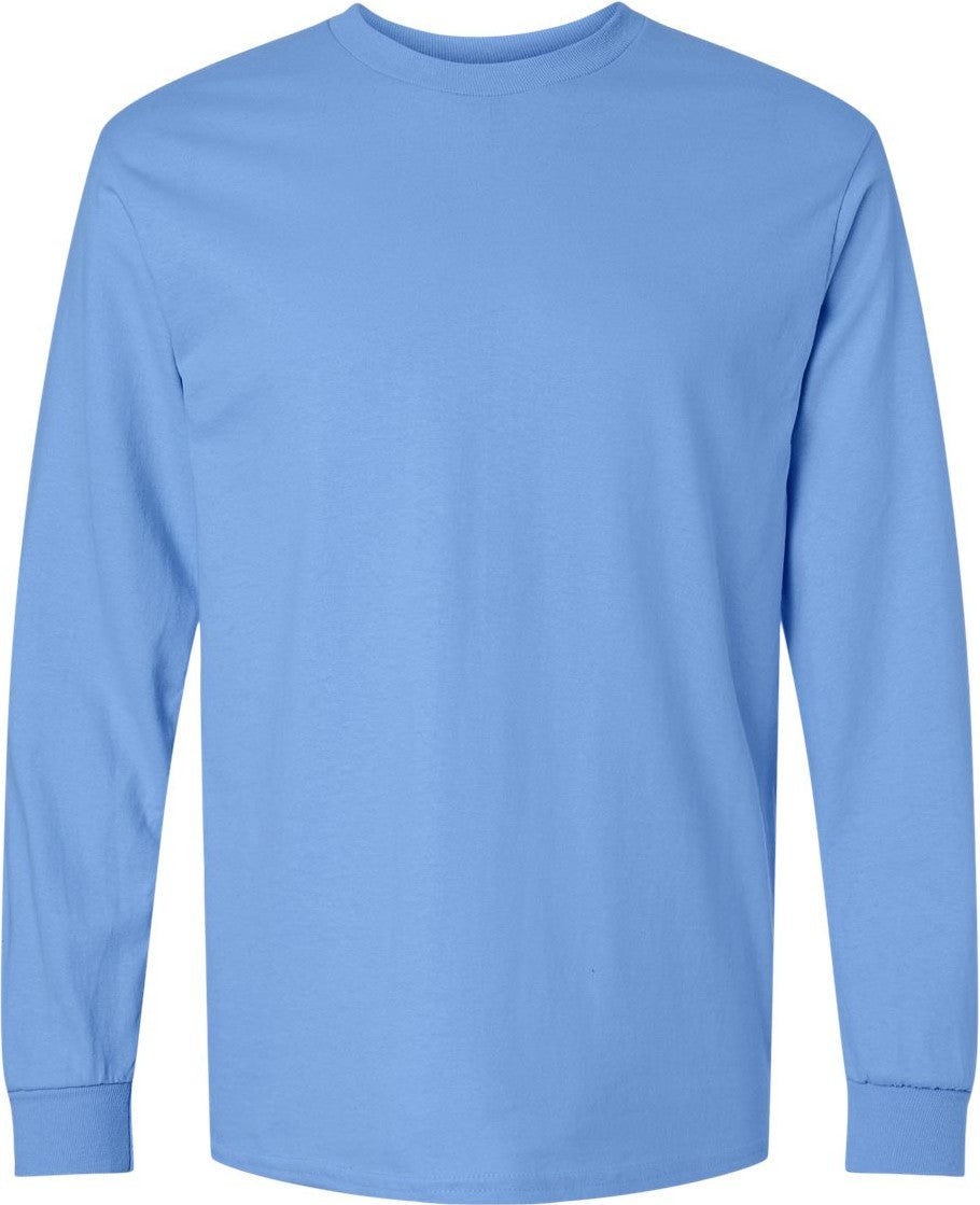 Front View of Carolina Blue Ultra Cotton® Long Sleeve T-Shirt - 2400