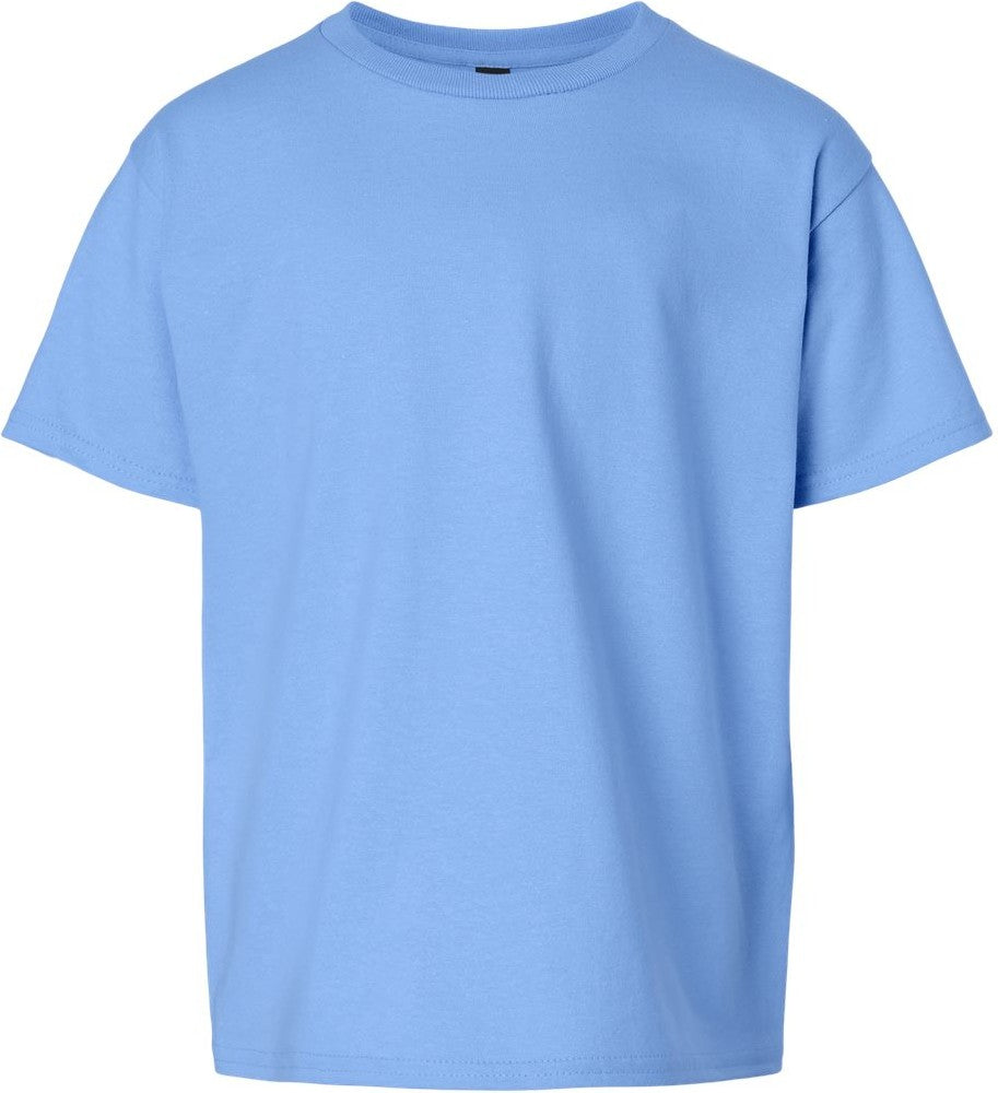 Front View of Carolina Blue Ultra Cotton® Youth T-Shirt - 2000B