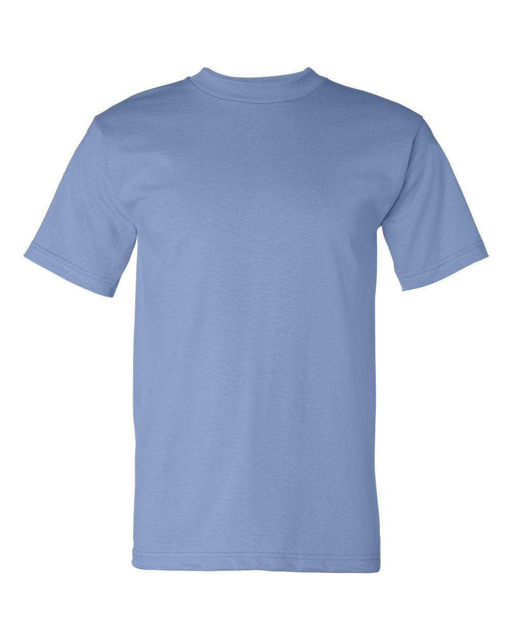 Front View of Carolina Blue USA-Made Heavyweight T-Shirt - 5100