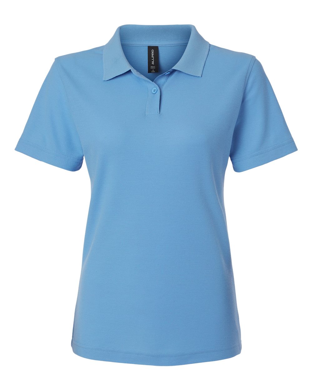 Front View of Carolina Blue Women's Pique Polo - 62800L