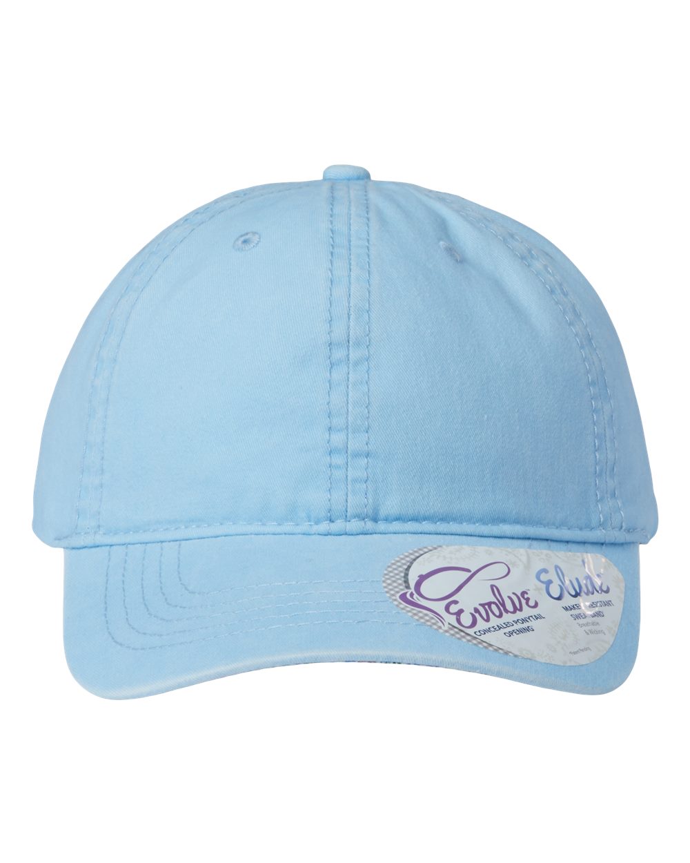 Front View of Cashmere Blue/ Floral Women's Pigment-Dyed with Fashion Undervisor Cap - CASSIE