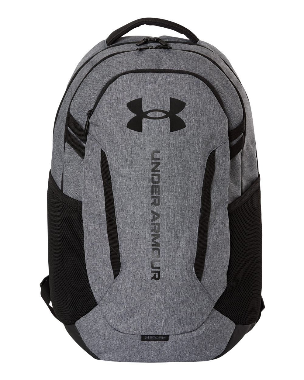 Front View of Castlerock Heather/ Black Hustle Backpack 6.0 - 1384672