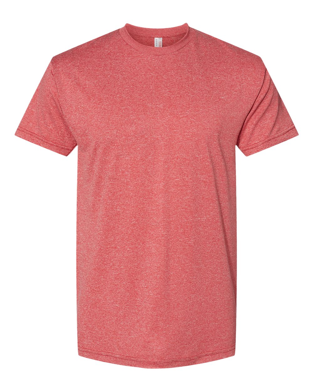 Front View of Cationic Red USA-Made Performance T-Shirt - 5300