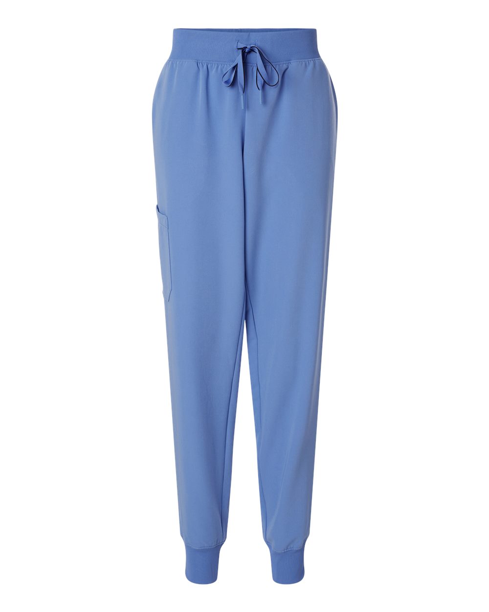 Front View of Ceil Blue Women's Silex Knit-Waist Scrub Joggers - Petite Sizes - W20003P