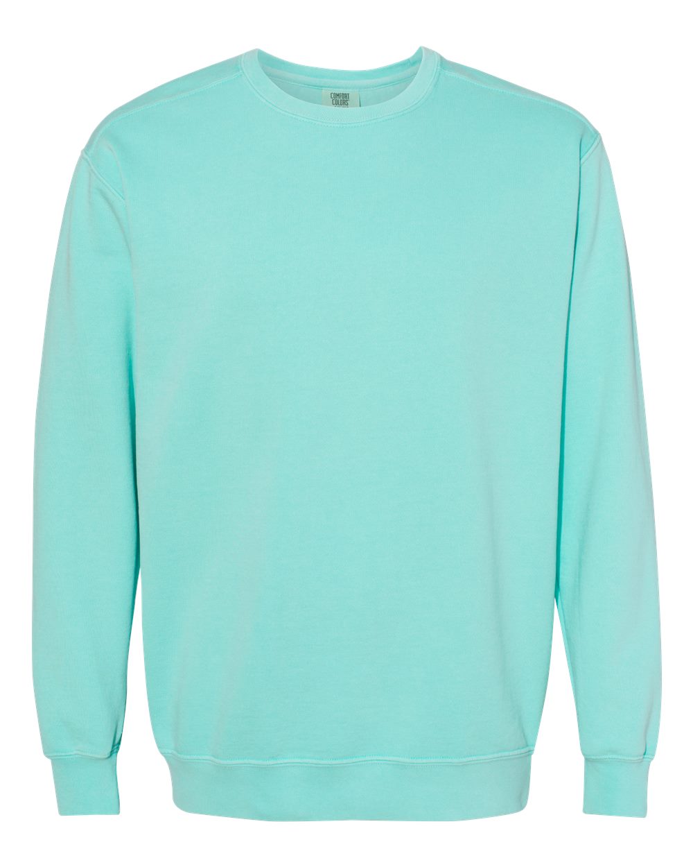 Front View of Chalky Mint Garment-Dyed Sweatshirt - 1566