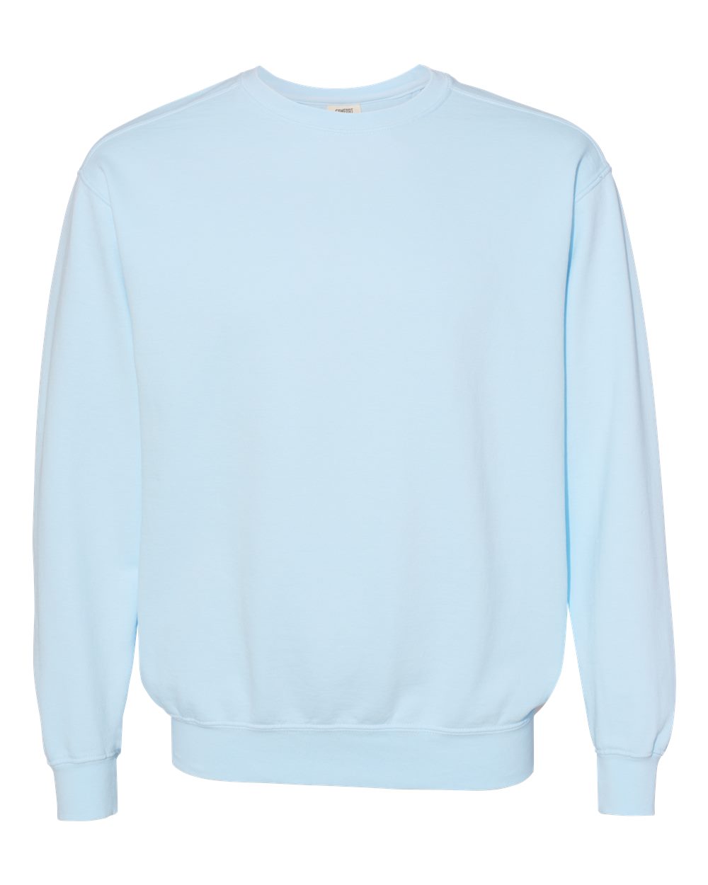 Front View of Chambray Garment-Dyed Sweatshirt - 1566