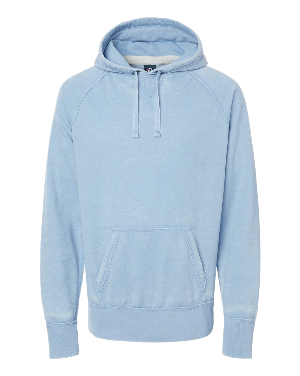 Front View of Chambray Vintage Zen Fleece Hooded Sweatshirt - 8915