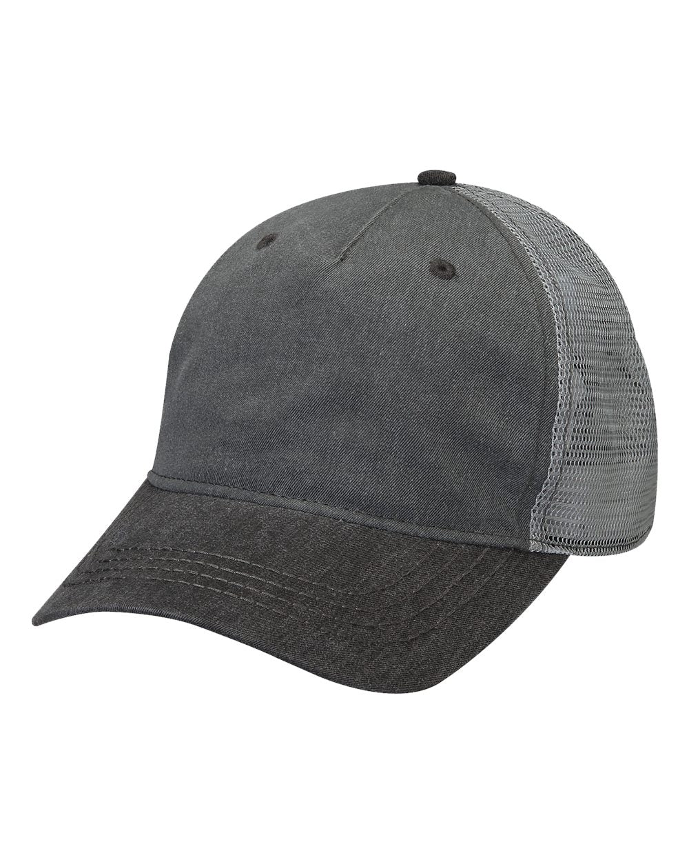 Front View of Charcoal/ Black/ Grey Endeavor Cap - EN102