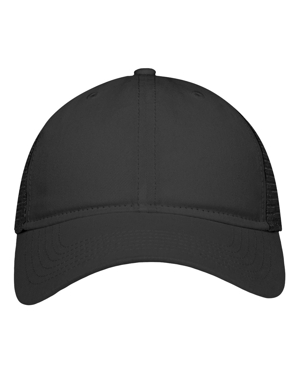 Front View of Charcoal/ Black Mesh Dad Hat Fit - SP1750