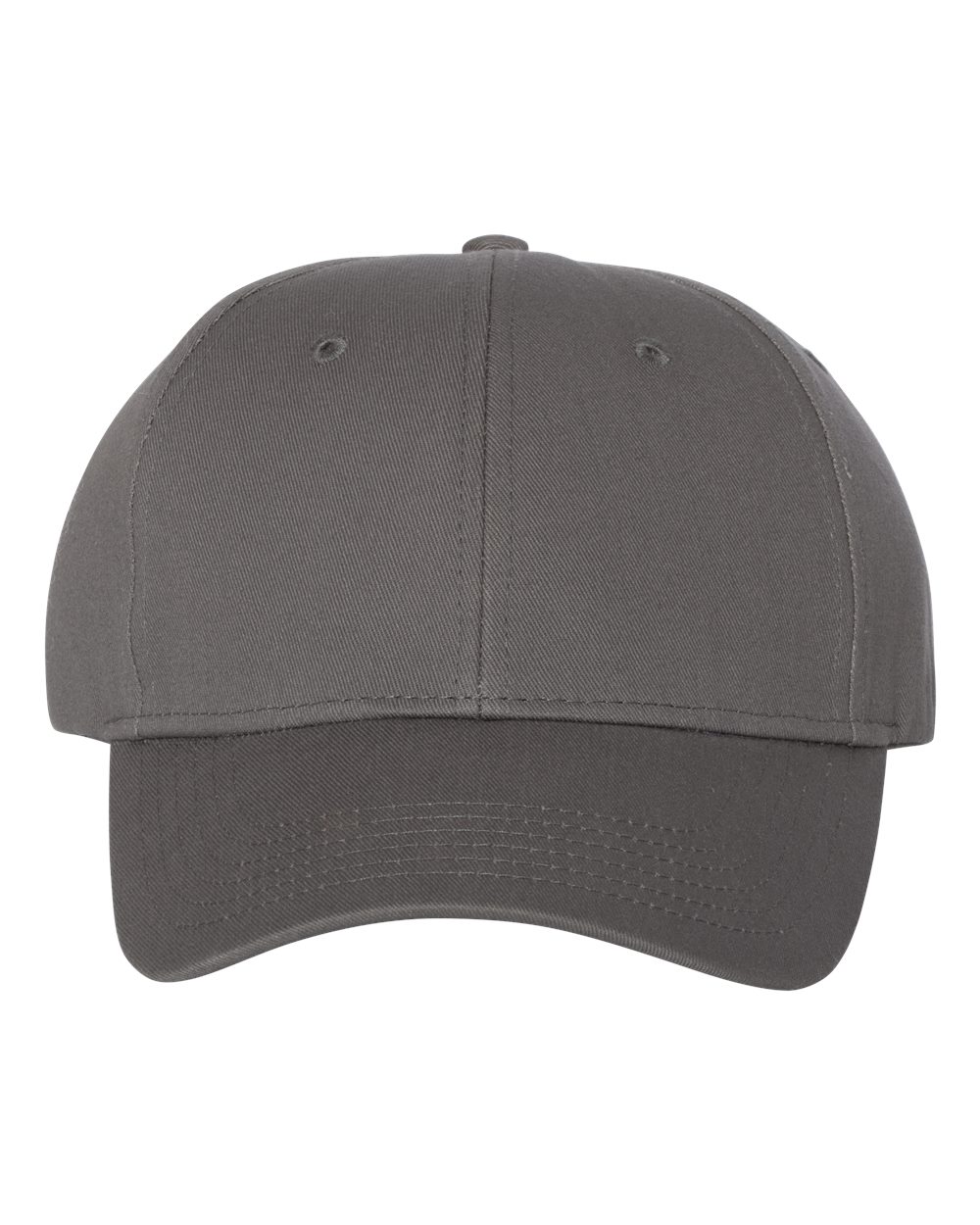 Front View of Charcoal Chino Cap - VC600