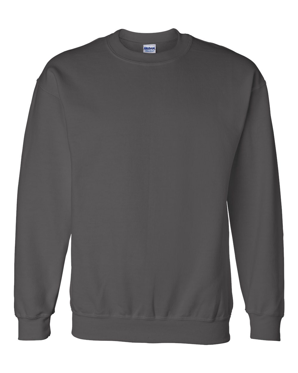 Front View of Charcoal DryBlend® Crewneck Sweatshirt - 12000