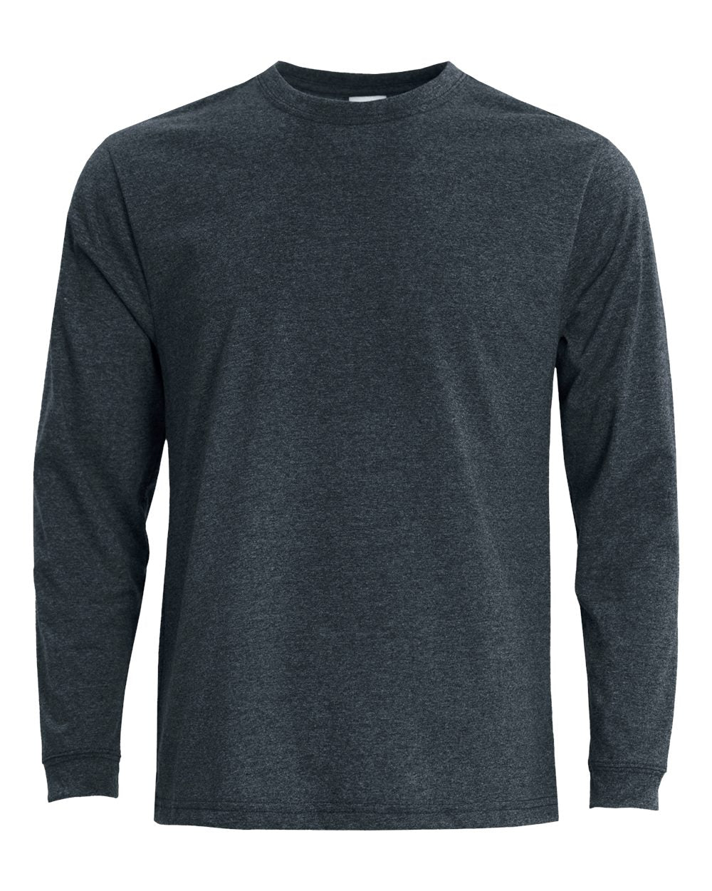 Front View of Charcoal Eco Long Sleeve T-Shirt - EC102