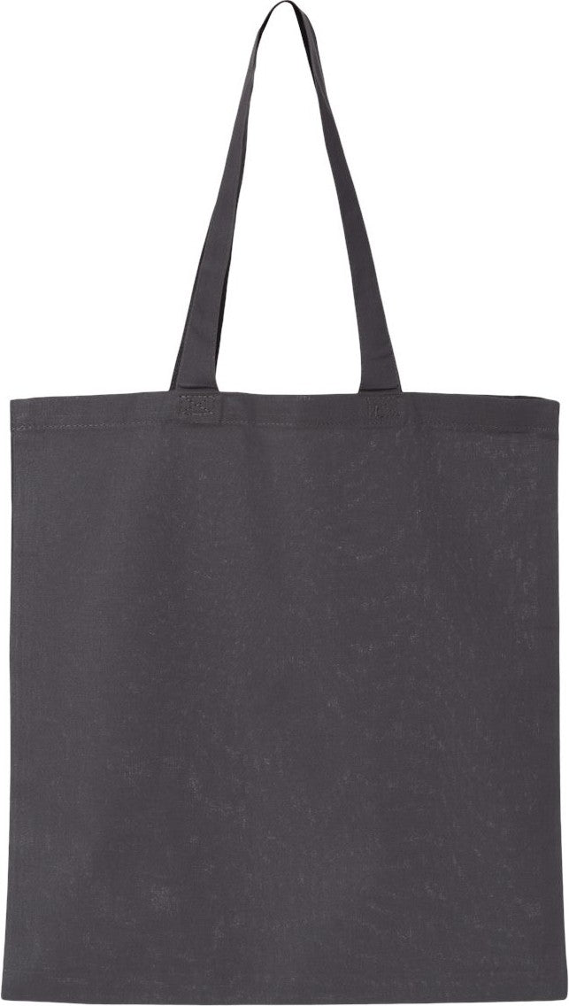 Front View of Charcoal Economical Tote - QTB