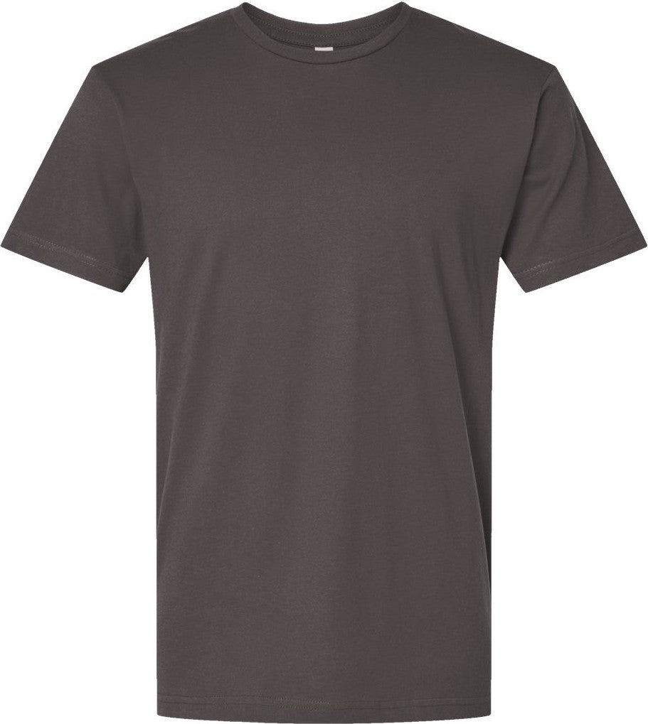 Front View of Charcoal Fine Jersey Tee - 6901