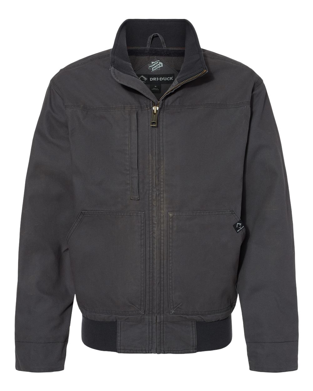 Front View of Charcoal Force Power Move Bomber Jacket - 5032
