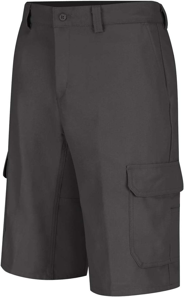 Front View of Charcoal Functional Cargo Shorts - WP90