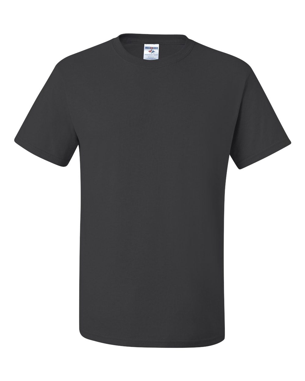 Front View of Charcoal Grey Dri-Power® 50/50 T-Shirt - 29MR