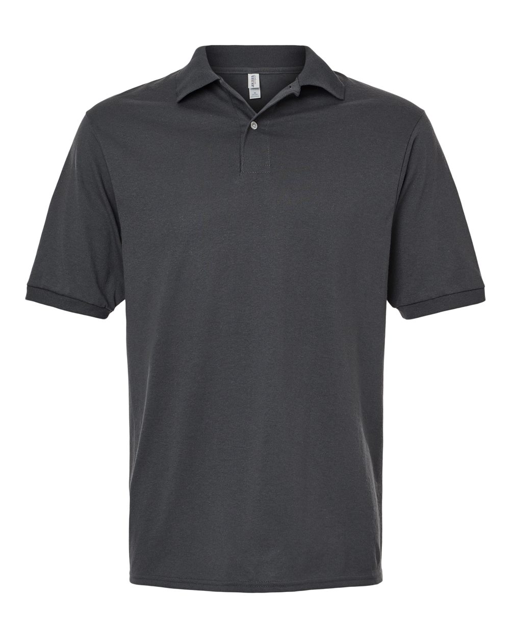 Front View of Charcoal Grey Dri-Power® Polo - 437R