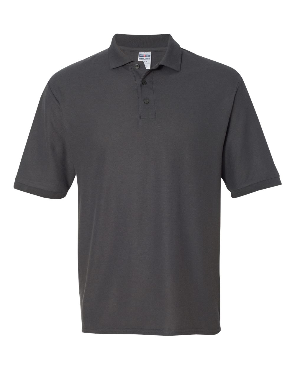 Front View of Charcoal Grey Easy Care™ Piqué Polo - 537MR