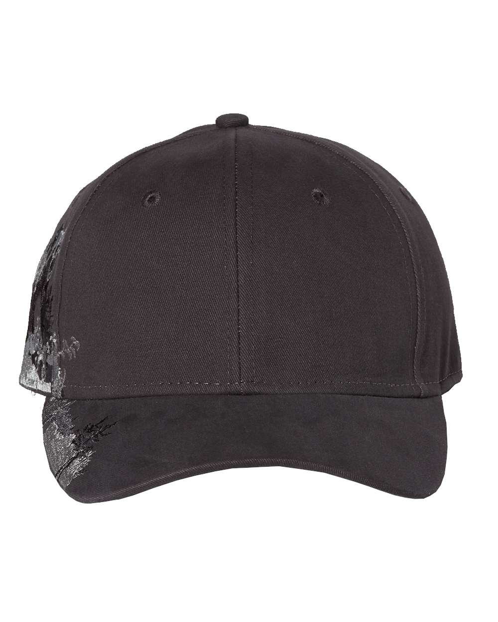 Front View of Charcoal Grizzly Bear Cap - 3319