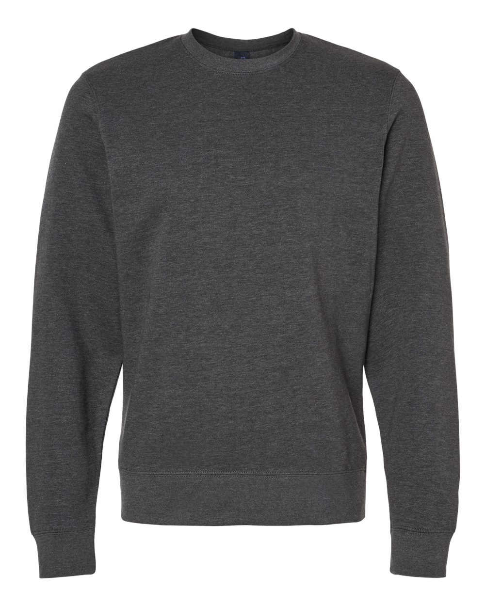 Front View of Charcoal Heather BTB Fleece Crewneck Sweatshirt - 8721