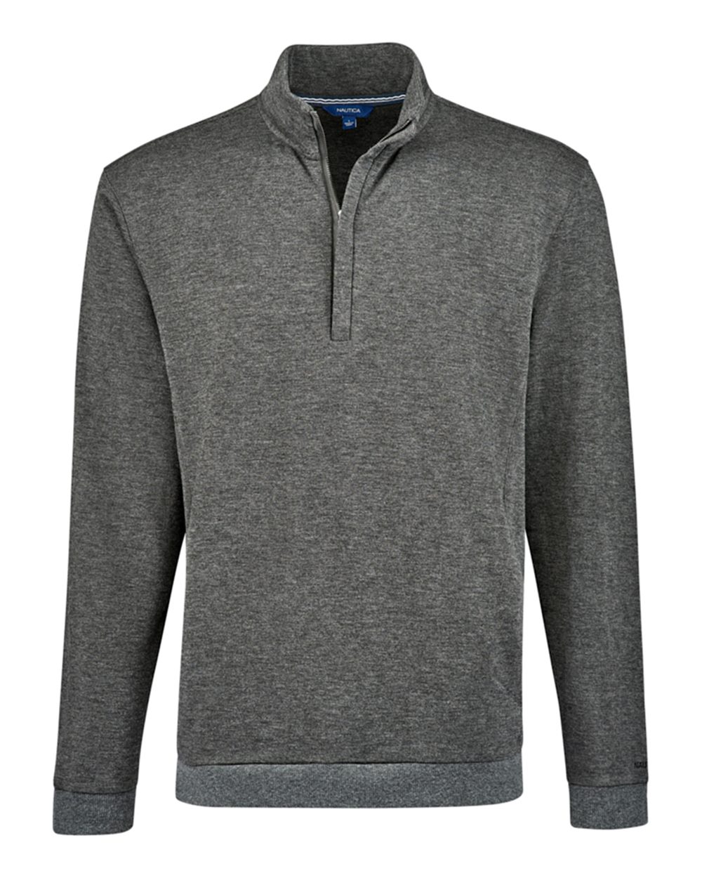 Front View of Charcoal Heather Explorer Fleece Quarter-Zip - N18090