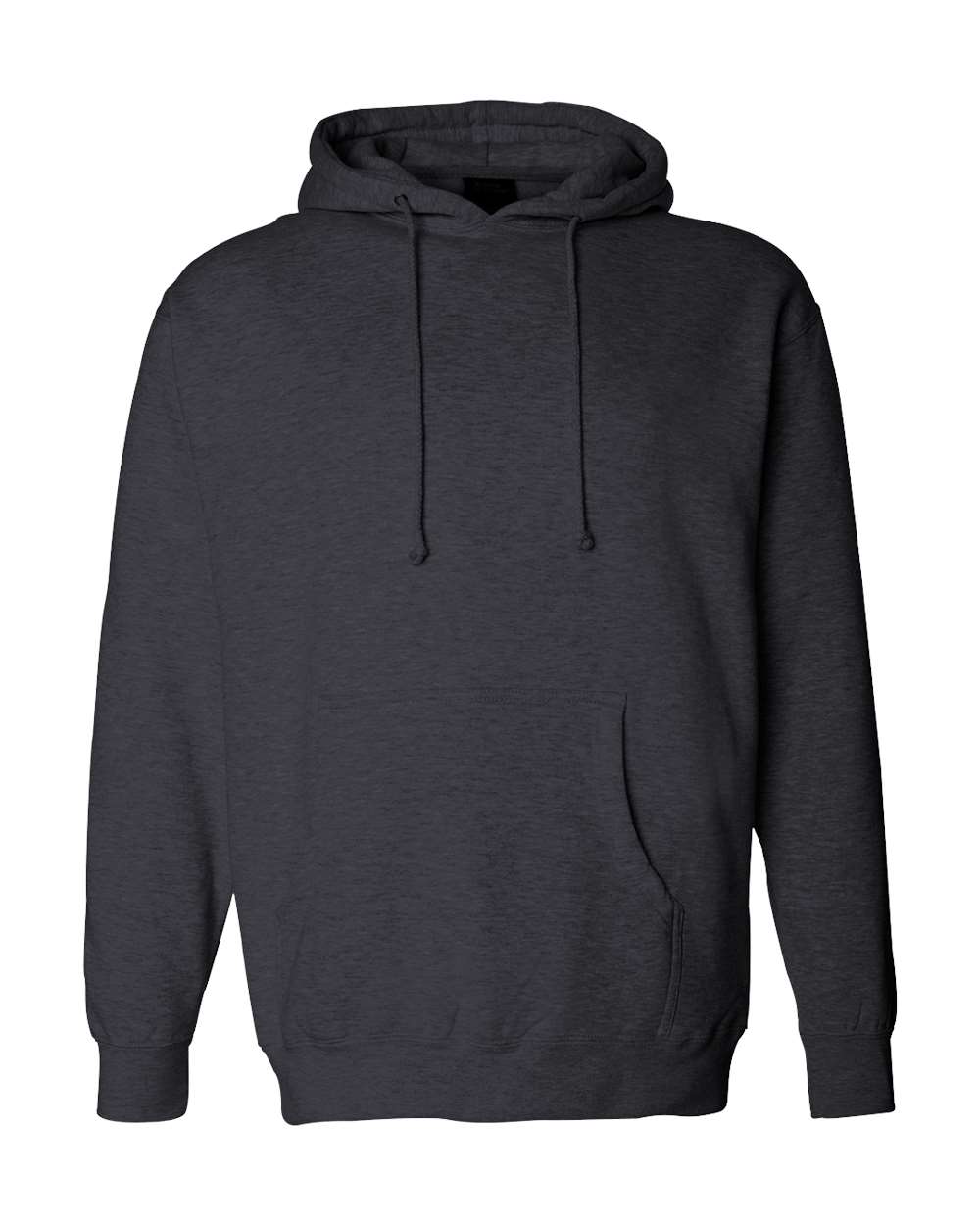 Front View of Charcoal Heather Heavyweight Hooded Sweatshirt - IND4000