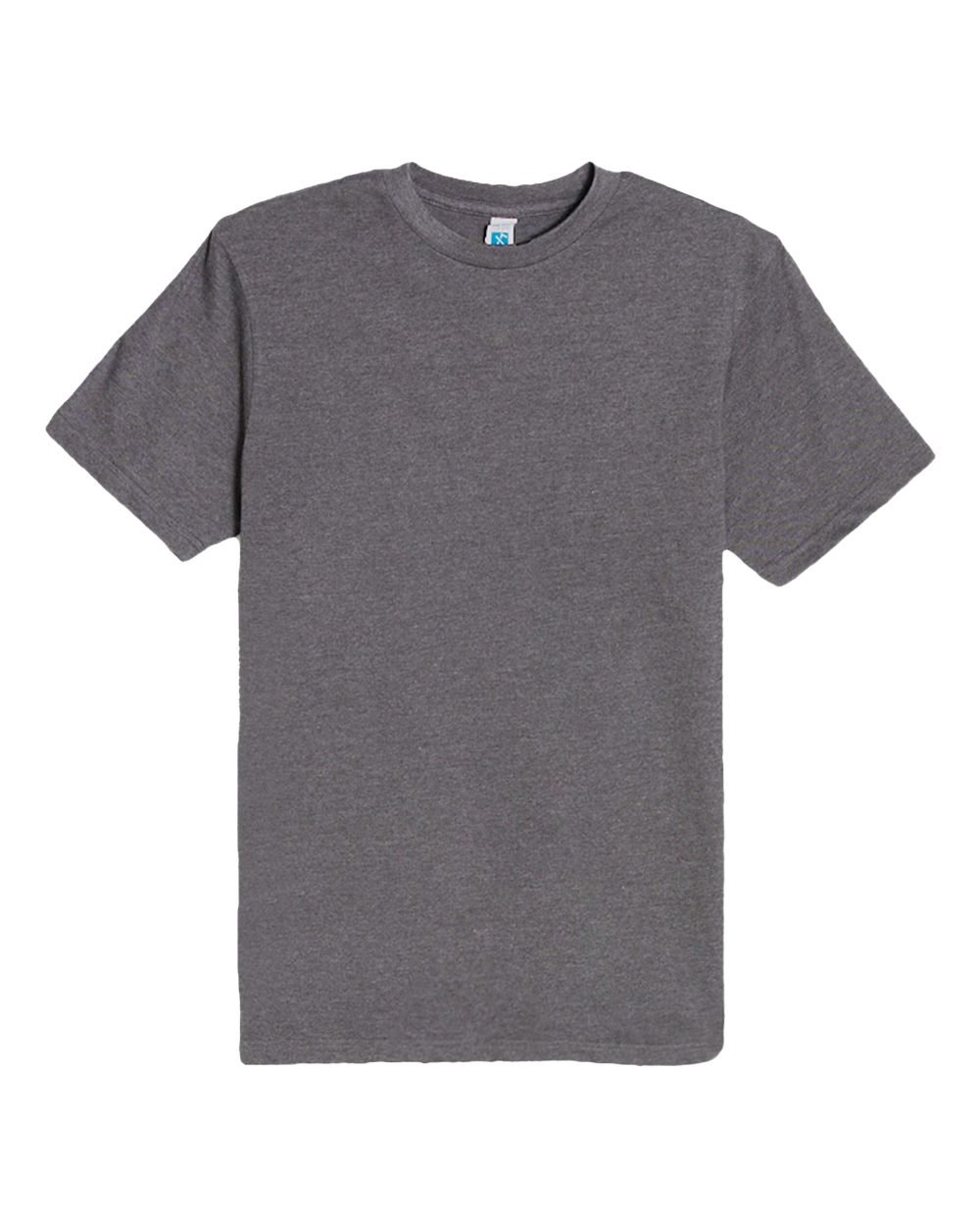 Front View of Charcoal Heather Heavyweight T-Shirt - LS15001