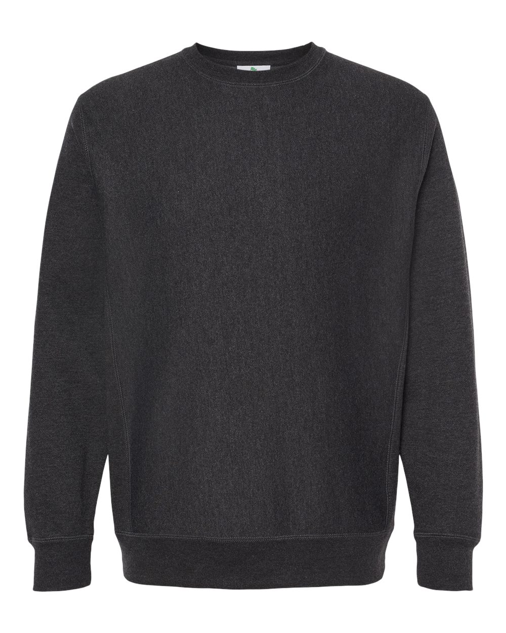 Front View of Charcoal Heather Legend - Premium Heavyweight Cross-Grain Crewneck Sweatshirt - IND5000C