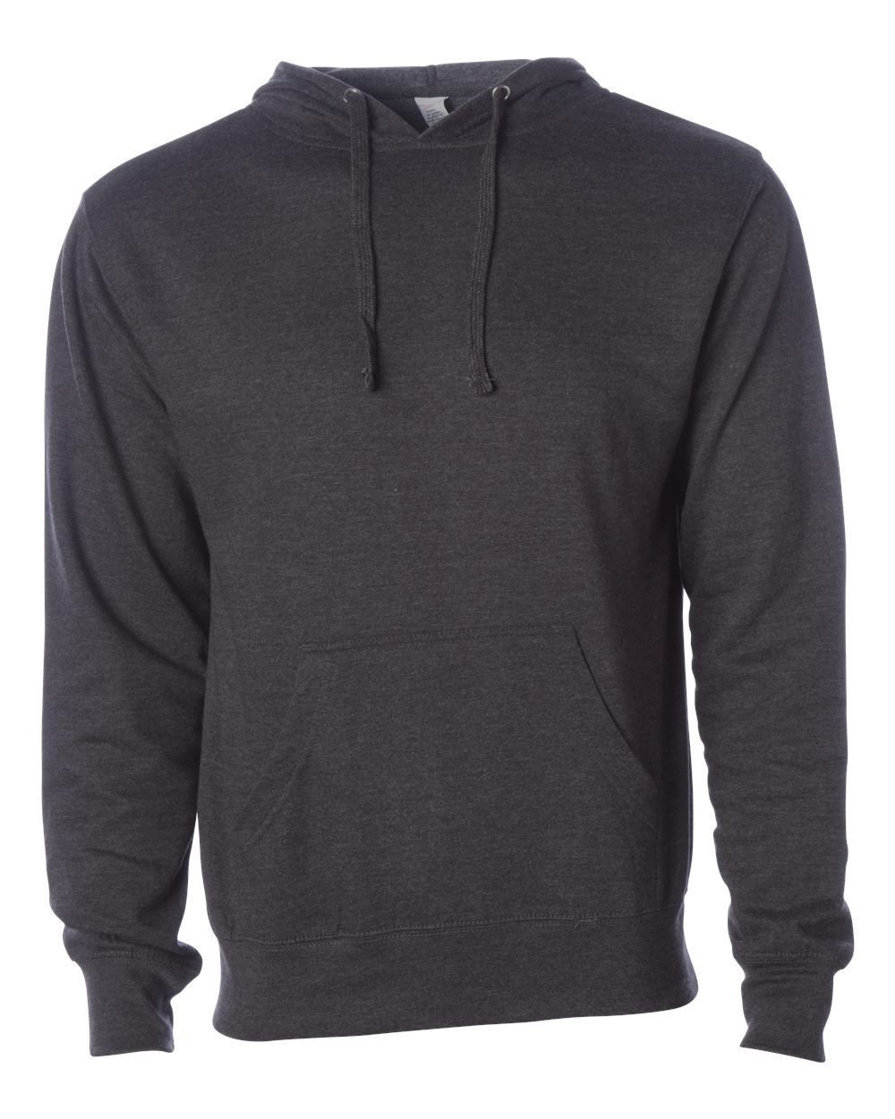 Front View of Charcoal Heather Midweight Hooded Sweatshirt - SS4500