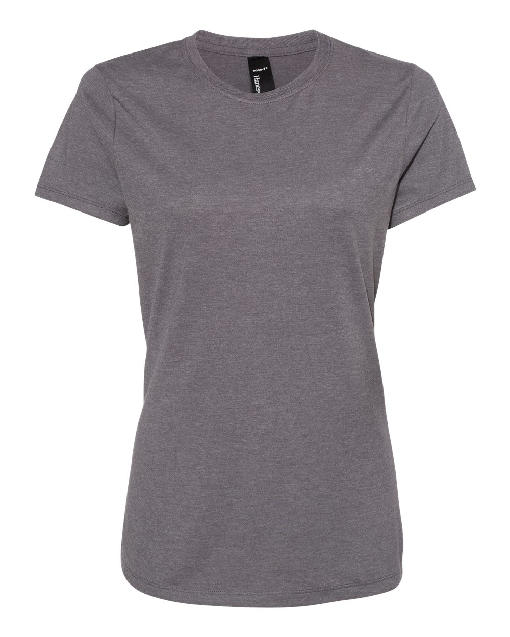Front View of Charcoal Heather Perfect-T Women’s T-Shirt - SL04