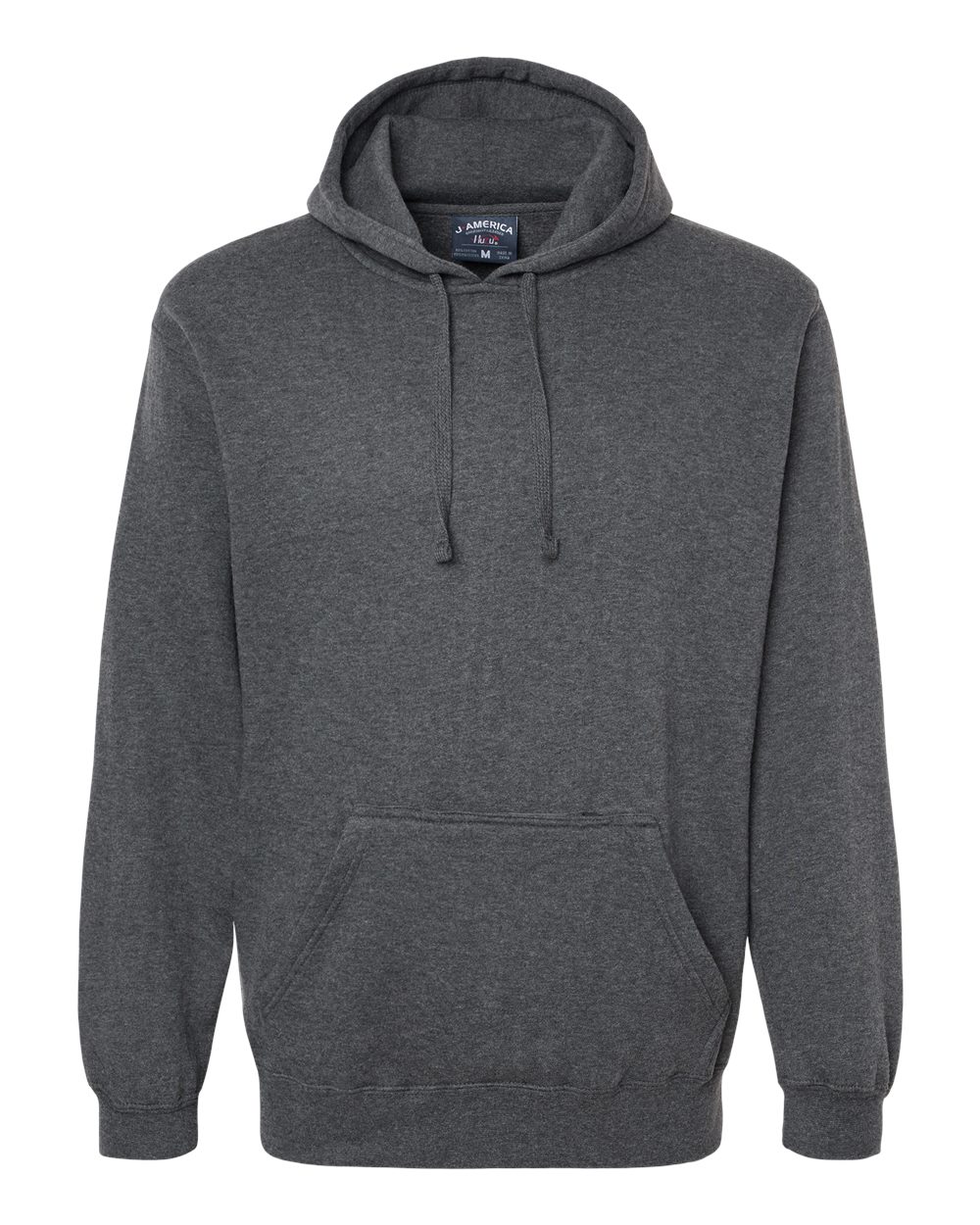 Front View of Charcoal Heather Tailgate Hooded Sweatshirt - 8815