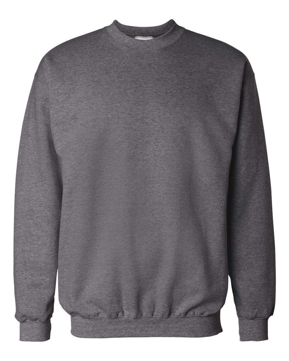 Front View of Charcoal Heather Ultimate Cotton® Crewneck Sweatshirt - F260