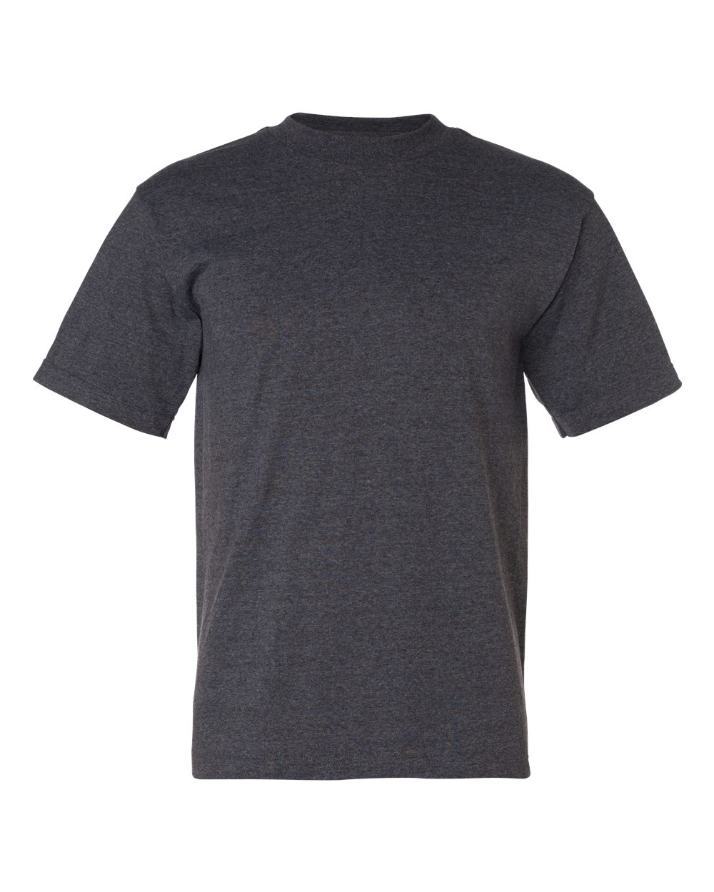 Front View of Charcoal Heather USA-Made 50/50 T-Shirt - 1701