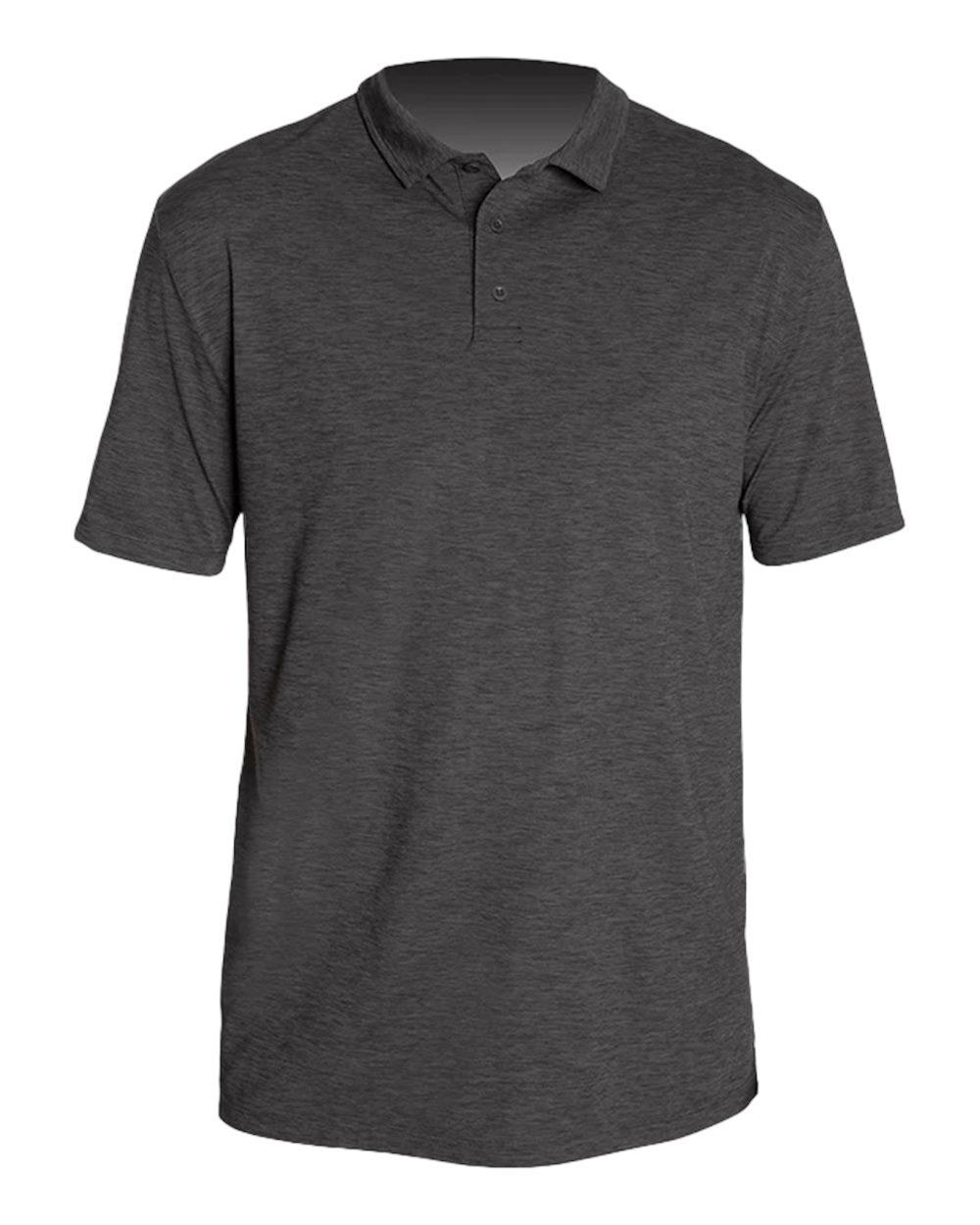 Front View of Charcoal Heathered Low Pro Tech Polo - MPLPRS0