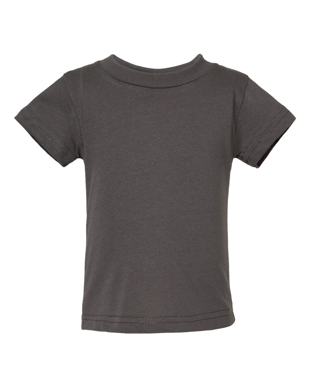 Front View of Charcoal Infant Cotton Jersey Tee - 3401