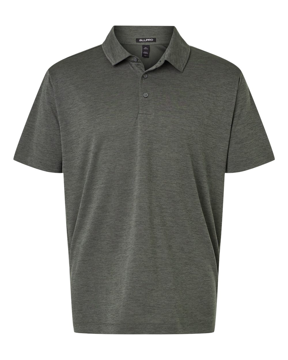 Front View of Charcoal Melange Performance Mélange Polo - 4HM00