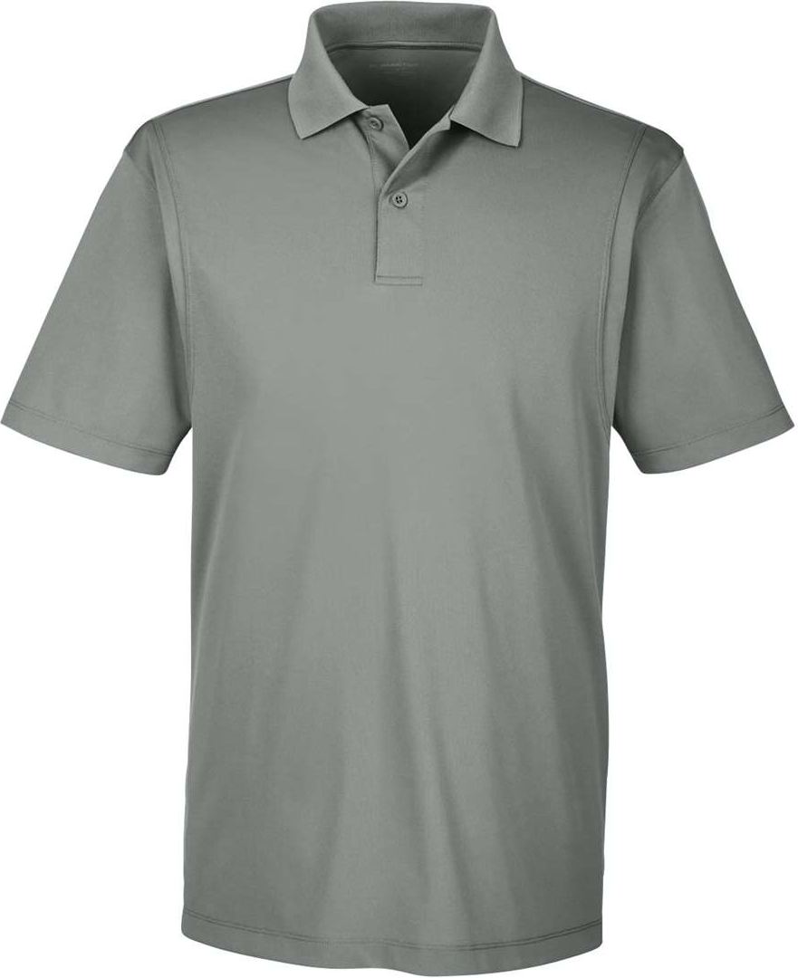 Front View of Charcoal Men's Micro Piqu Polo - M354