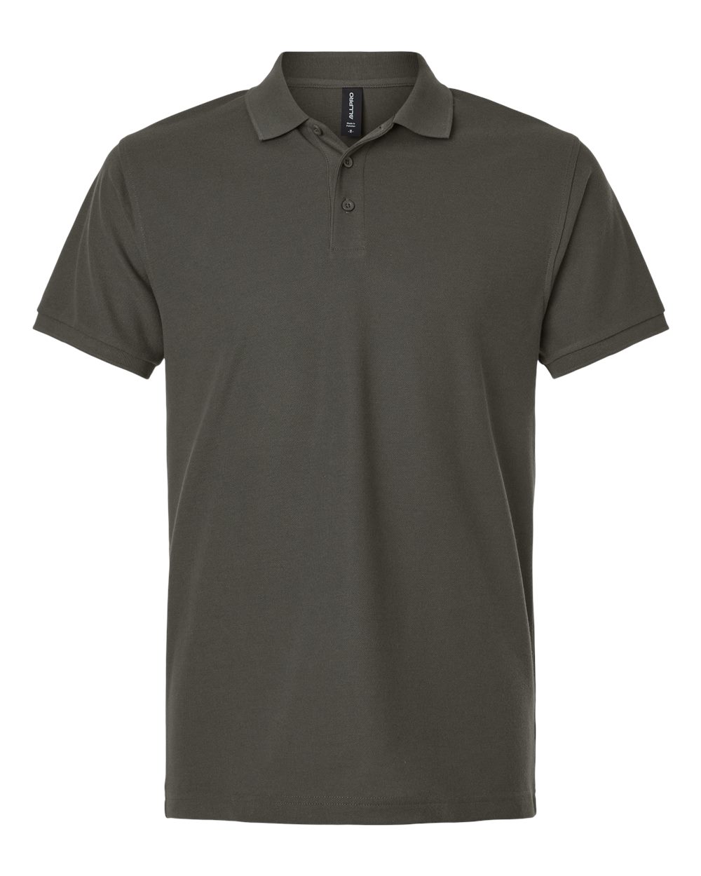 Front View of Charcoal Pique Polo - 62800