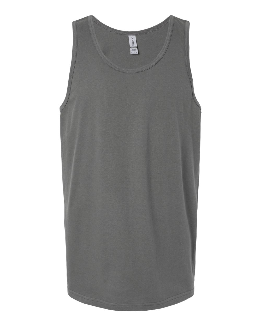 Front View of Charcoal Softstyle® Tank Top - 64200