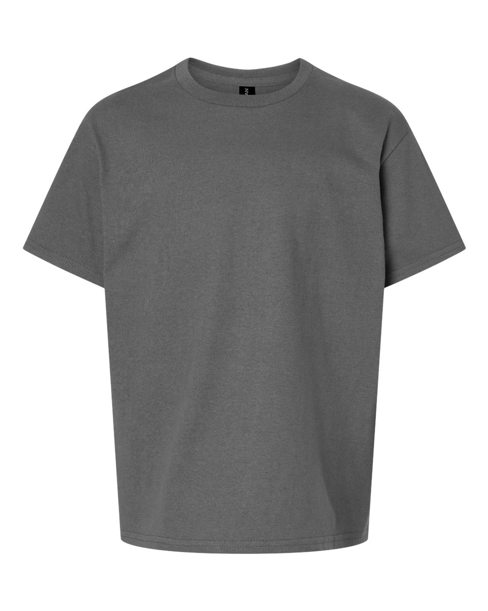 Front View of Charcoal Ultra Cotton® Youth T-Shirt - 2000B